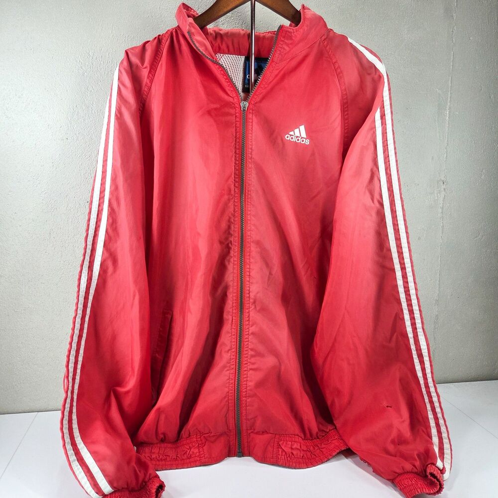 VTG90s Adidas Team True To The Athlete Embroidered 3-Stripe Windbreaker Sz L